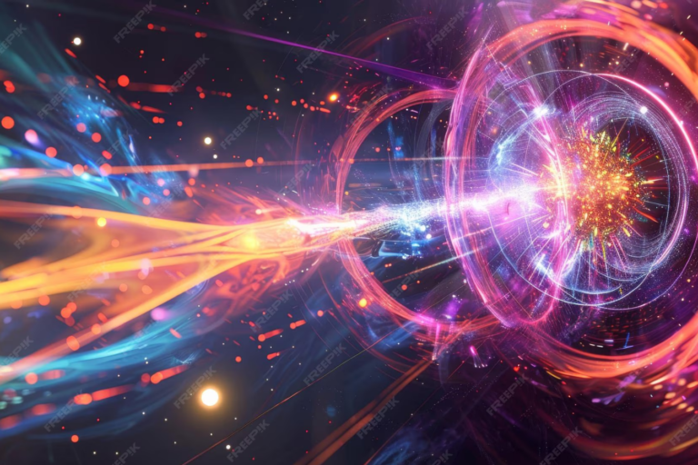 Artistic visualization of quantum entanglement showing two entangled photons connected by luminous quantum correlation, illustrating the fundamental principle behind quantum communication networks